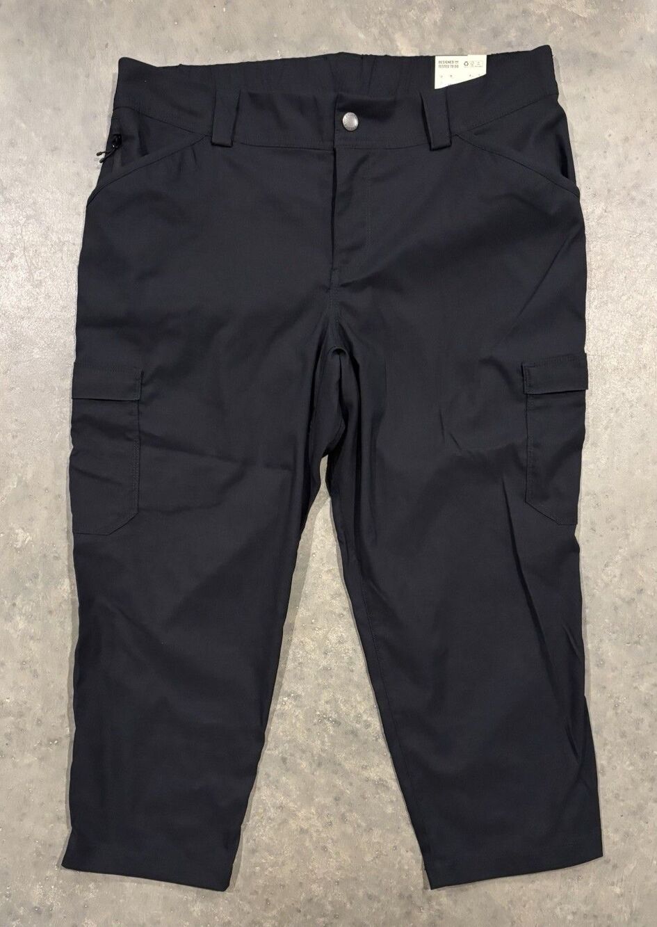 NEW Duluth Trading Women's Dry on the Fly Capris Sz 14 Elastic Waistband Black